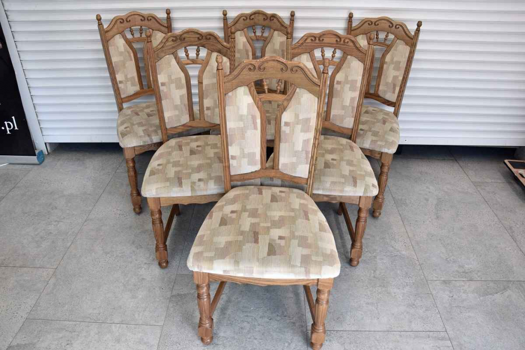 krzesła dębowe 6 szt - jak nowe Olsztyn - zdjęcie 1