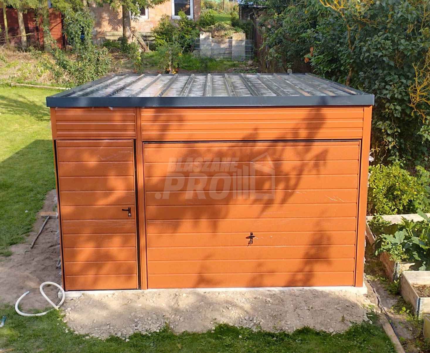 Garaż blaszany 4x5 Brama + drzwi drewnopodobny Dach dwuspadowy GP199 Tarnów - zdjęcie 4