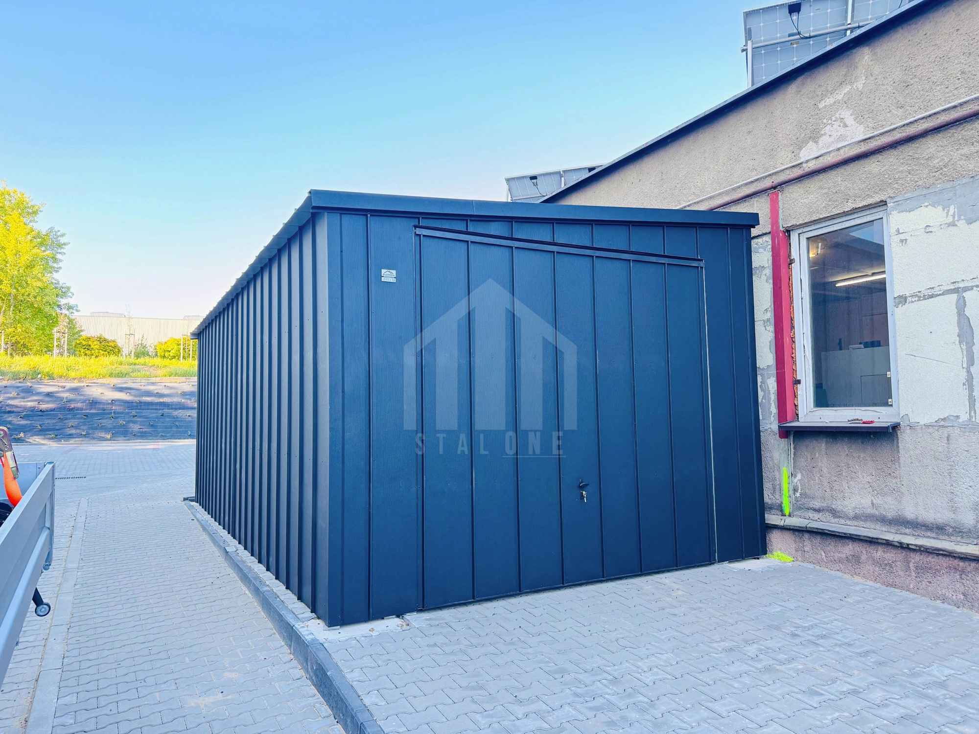 Garaż blaszany 4x8 m brama blacha na rąbek dach spad w bok SO211 Chojnice - zdjęcie 4