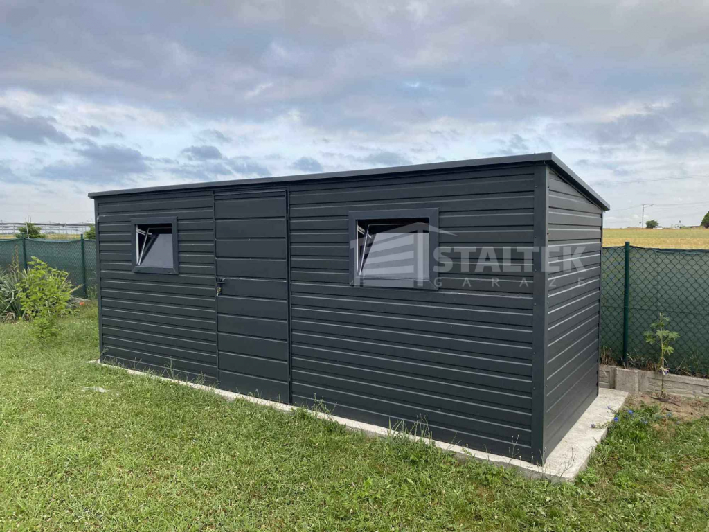 Schowek - Domek Ogrodowy 5,5x2m - drzwi - 2x okno dach ST185 Miastko - zdjęcie 4