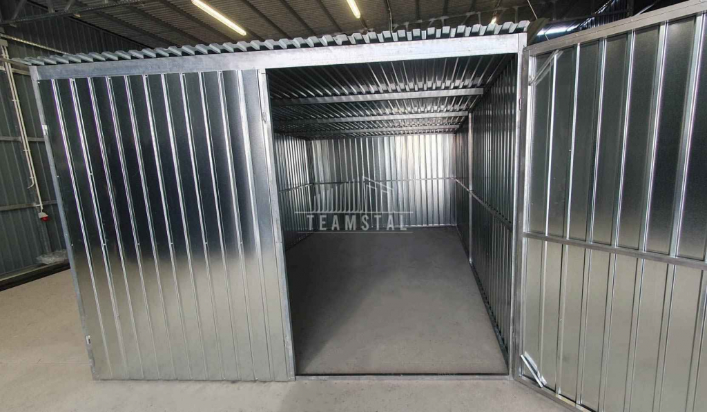 Garaż blaszany 3x5m - brama dwuskrzydłowa - ocynk - dach TS1097 Białystok - zdjęcie 10
