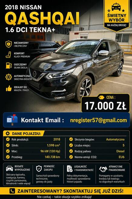 2018 Nissan Qashqai 1.6 DCI Tekna+ Warszawa - zdjęcie 1