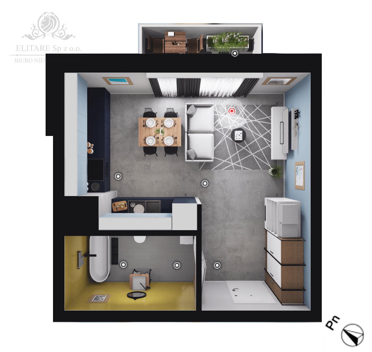 GOTOWE/Mieszkanie 1pok, 30,82m2 z balkonem /Wrocław Szczepin Wrocław - zdjęcie 11