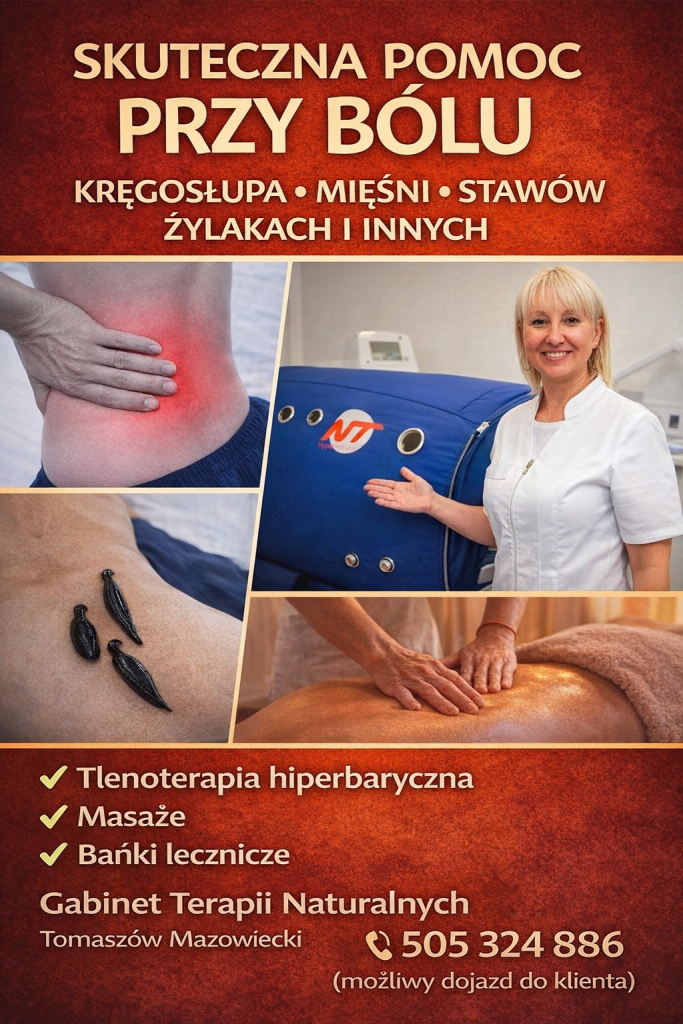 Masaże,terapia pijawkami,tlenoterapia w komorze hiperbarycznej i inne Tomaszów Mazowiecki - zdjęcie 1