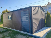 Garaż blaszany 3,5x5m - brama drzwi okno rynna dach dwuspadowy ID987 Przasnysz - zdjęcie 5