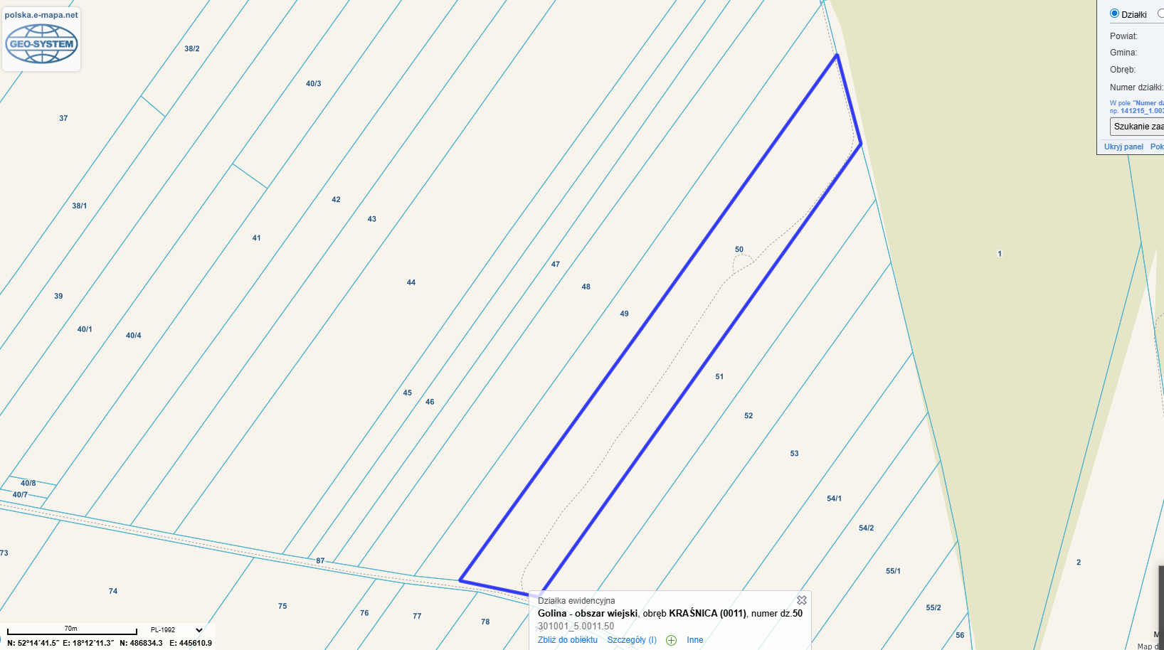 Sprzedam działkę Kraśnica gm. Golina Kraśnica - zdjęcie 1