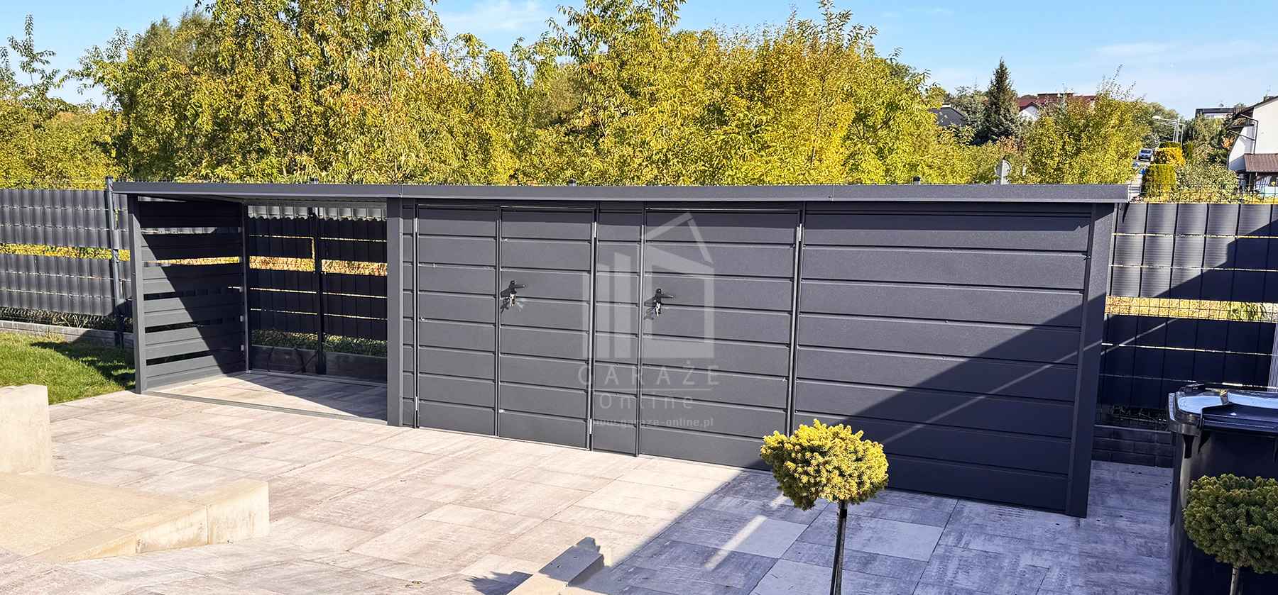 Schowek ogrodowy 4,5x1,3 m + wiata 2,5 m - brama drzwi  dach ID1295 Drawsko Pomorskie - zdjęcie 4