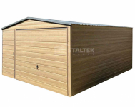 Garaż Blaszany 4x5m - Brama uchylna - drzwi - Winchester dach ST135