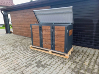 Zabudowa koszy na śmieci 177x65x110 cm 3x120L antracyt + orzech ID867 Grudziądz - zdjęcie 3