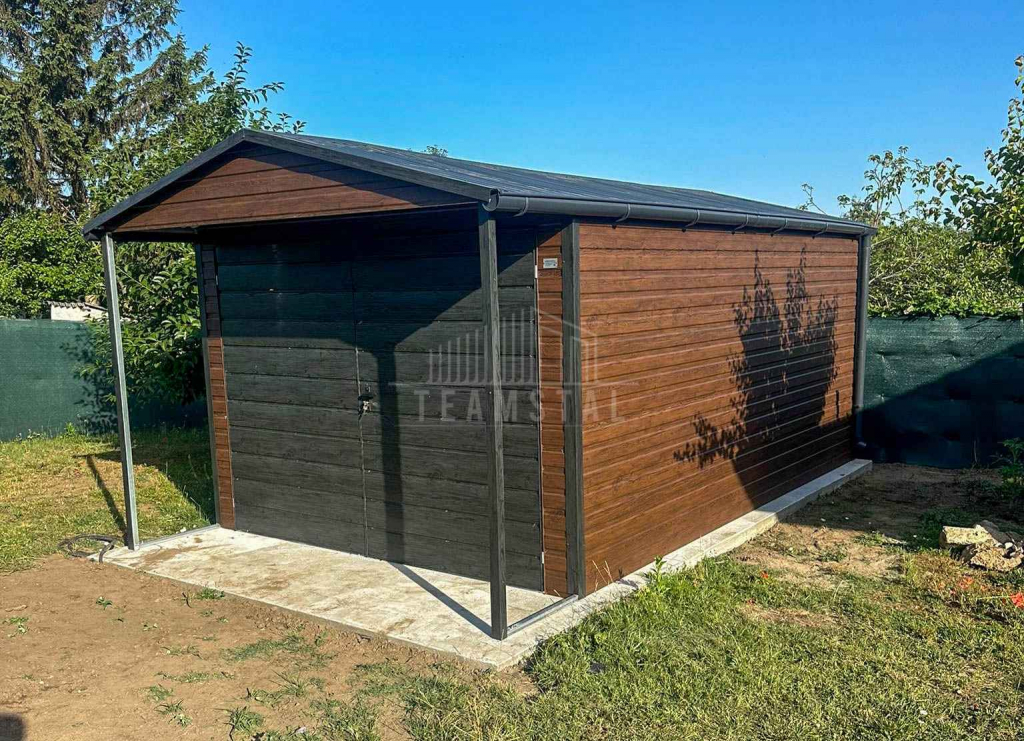 Schowek domek ogrodowy Garaż 3,5x4m wiata 0,5m brama okno rynny TS1137 Toruń - zdjęcie 3