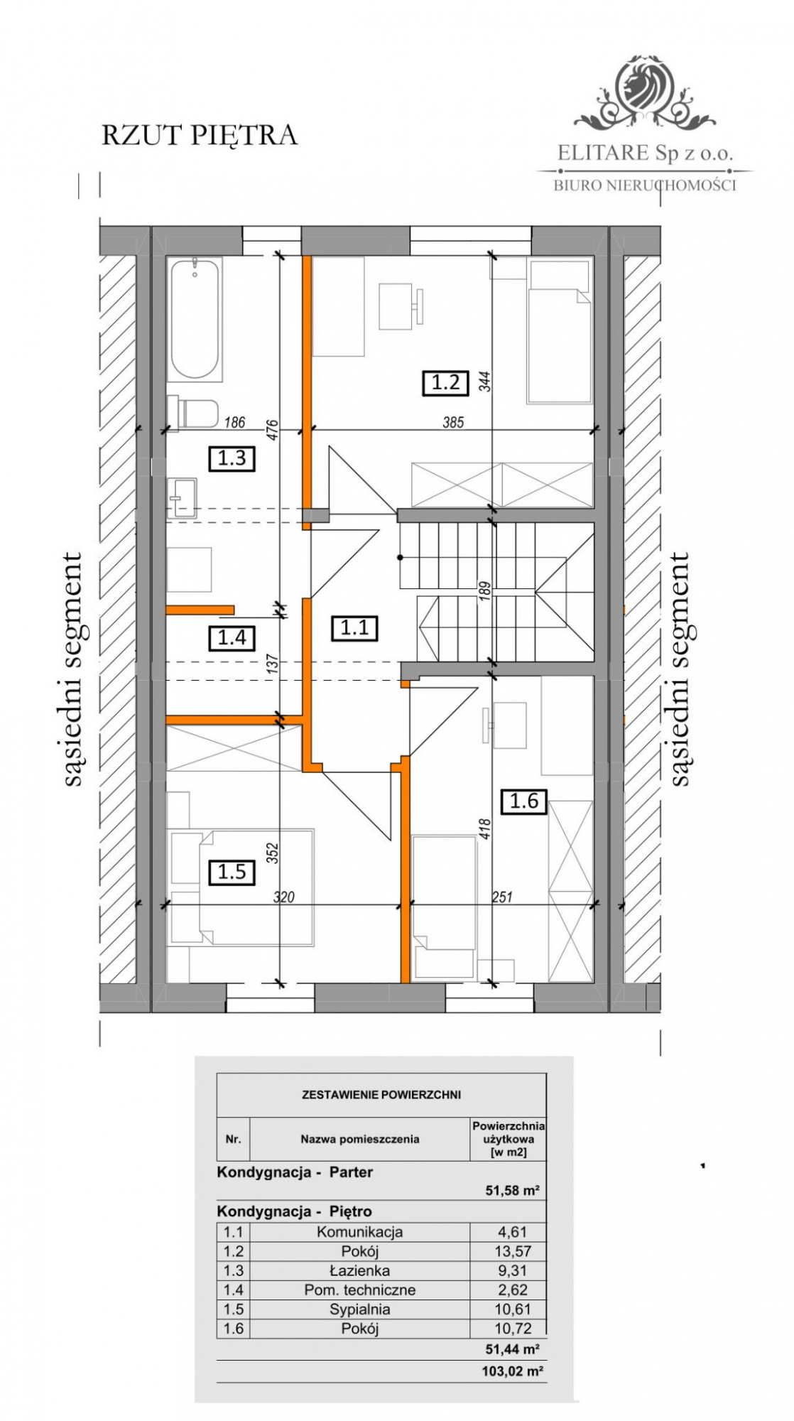 DOM szereg środkowy 102,50m2 z działką 148m2m2, Iwiny Siechnice Iwiny - zdjęcie 7