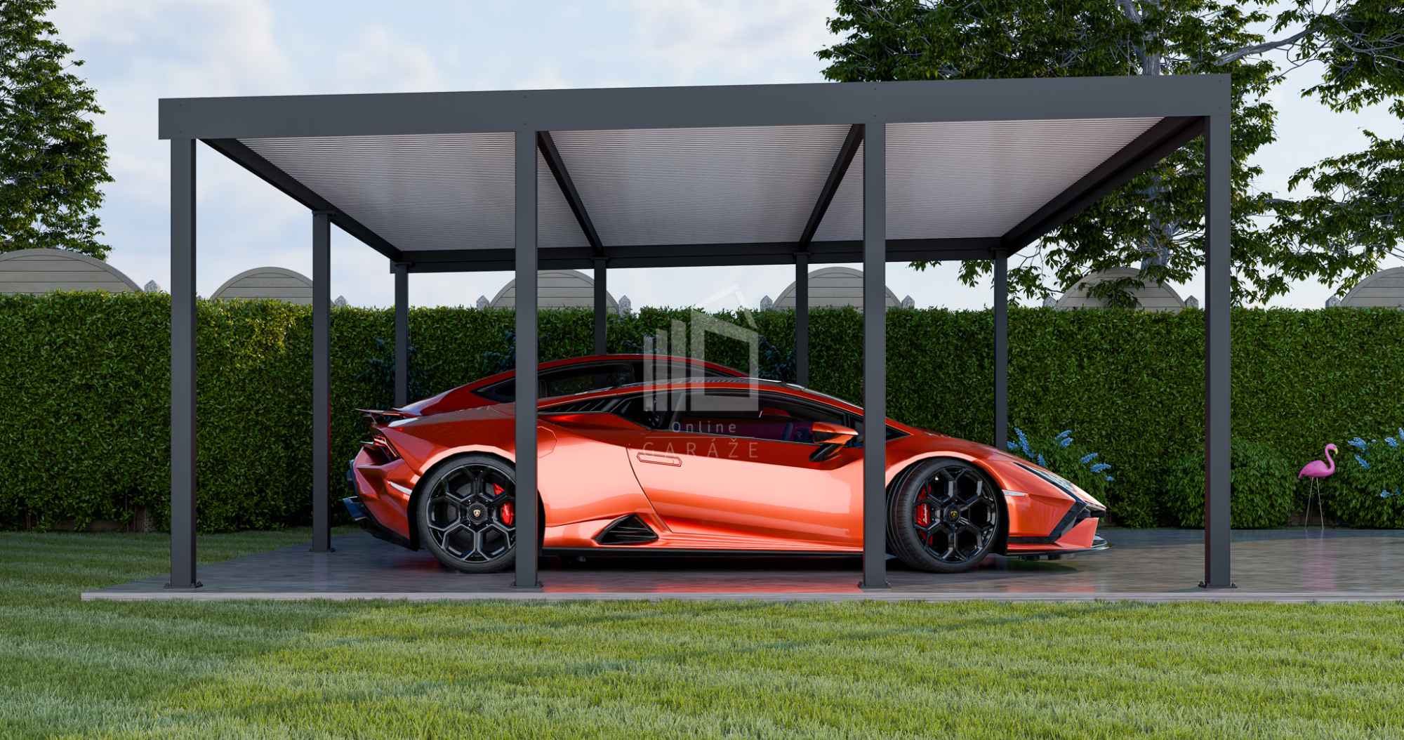 CarPort PREMIUM - wiata samochodowa 7x5 - antracyt ID1027 Częstochowa - zdjęcie 3