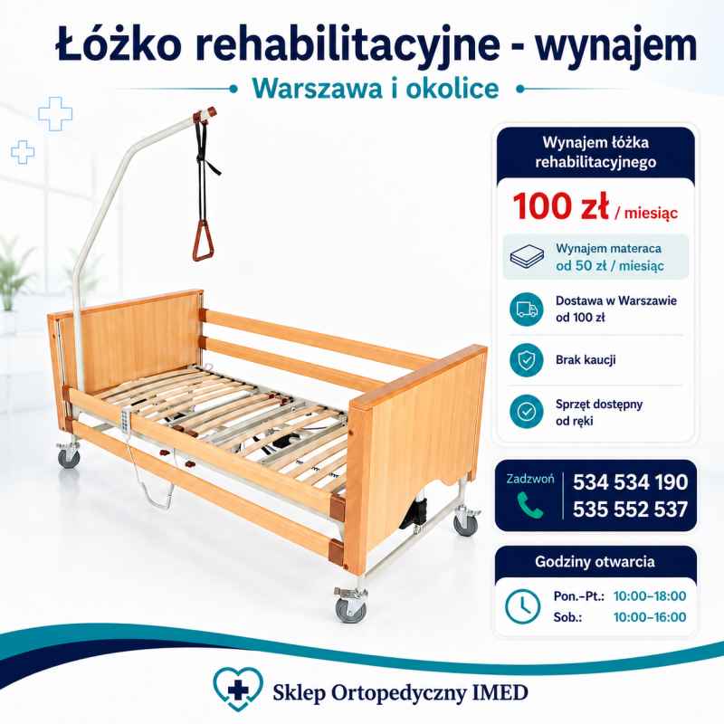 ŁÓŻKO MEDYCZNE WYPOZYCZENIE WARSZAWA IMED Bemowo - zdjęcie 3