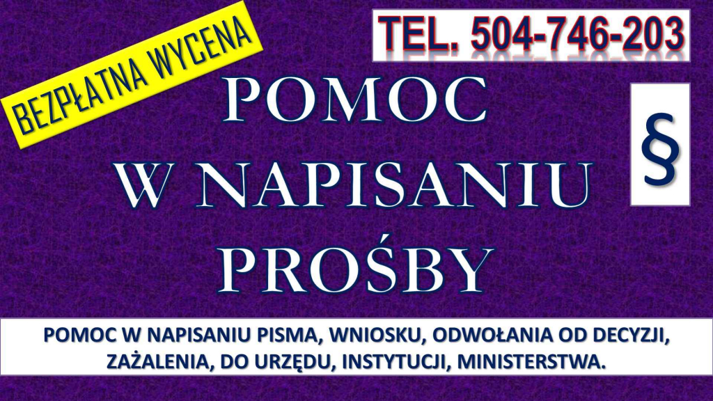 Biuro, pisanie pism, tel. 504-746-203, cennik, napisanie pisma, cena Psie Pole - zdjęcie 5