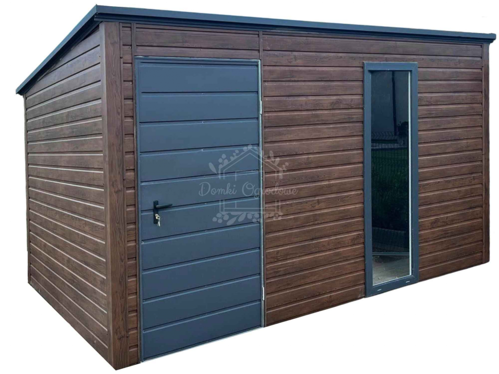 Domek Ogrodowy 3,5x2,5m Okno  Drewnopodobny - dach spad w tył ID702 Nowy Sącz - zdjęcie 1