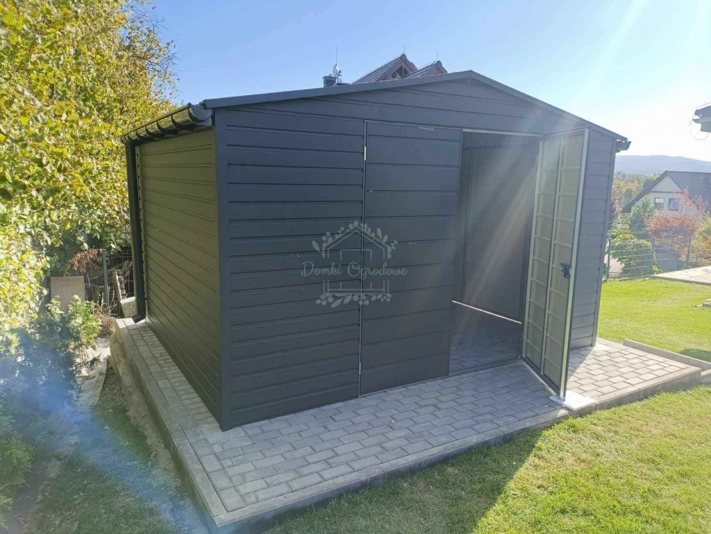 domek ogrodowy 4,5x3,5m  - antracyt - rynny - dach dwuspadowy ID761 Przemyśl - zdjęcie 4