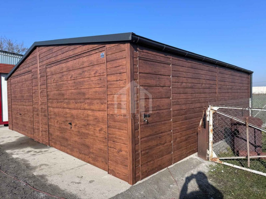 Garaż blaszany 8x6m - 2x brama uchylna - drzwi - rynna SO138 Rawa Mazowiecka - zdjęcie 2