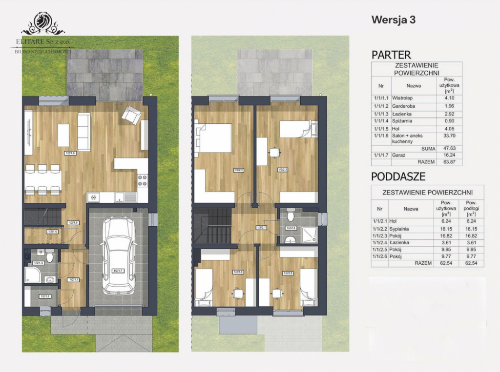 Dom o pow. 109,85m2 + garaż16,24m2, pompa ciepła/ Miłoszyce, Jelcz Miłoszyce - zdjęcie 7