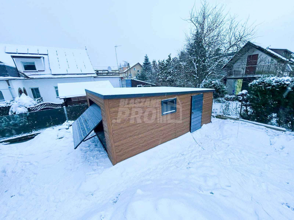 Garaż Blaszany 4x6 Brama uchylna - okno - drzwi dach Spad w tył GP255 Kłodzko - zdjęcie 12