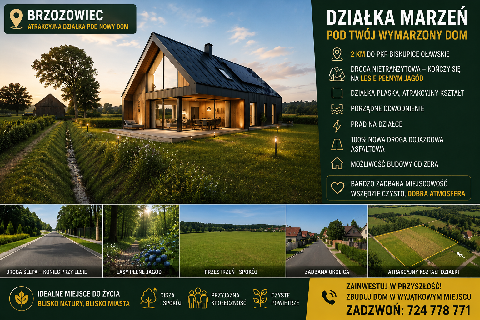 Działka Budowlana (2000 m2) MEDIA (Brzozowiec) Brzozowiec - zdjęcie 1
