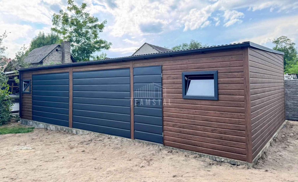 Garaż blaszany 10x3m 2x brama drzwi 2x okno rynna dach TS1148 Bełchatów - zdjęcie 4