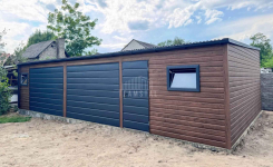 Garaż blaszany 10x3m 2x brama drzwi 2x okno rynna dach TS1148 Bełchatów - zdjęcie 4