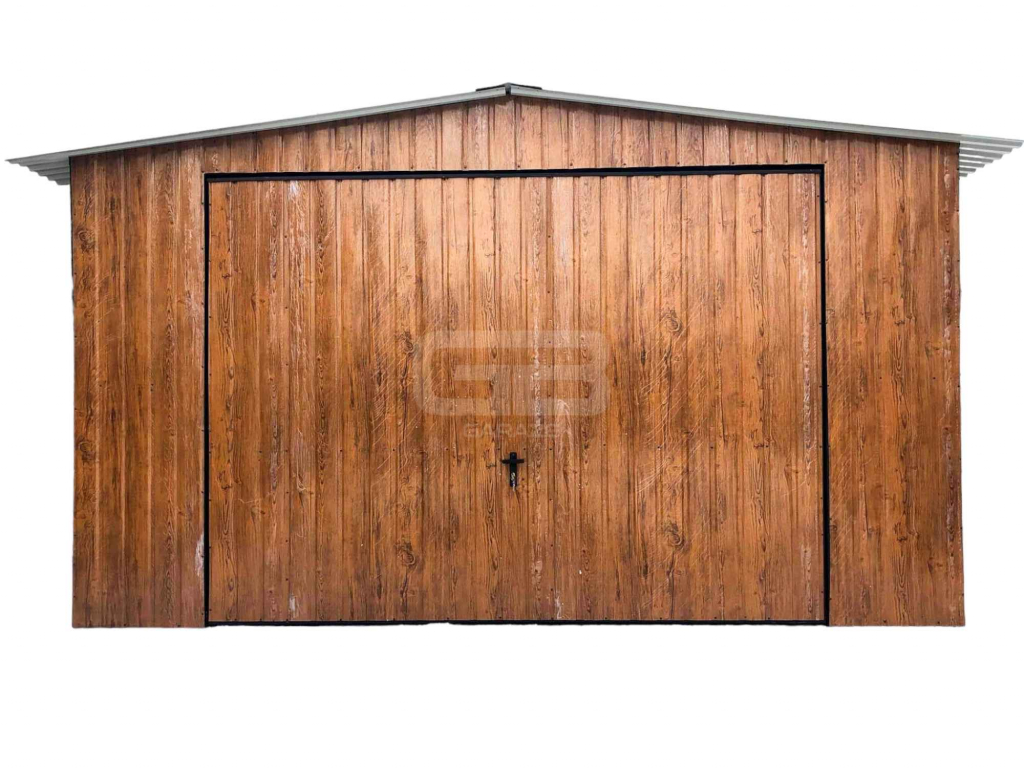 Garaż blaszany 5x8 wolnostojący Brama uchylna Okno drzwi Dach  GB176 Łomża - zdjęcie 1