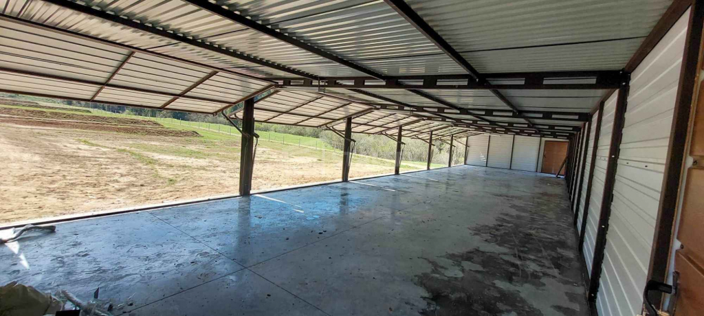 Garaż blaszany 18x5m 6x brama uchylna 2x drzwi rynna spad ST234 Września - zdjęcie 4