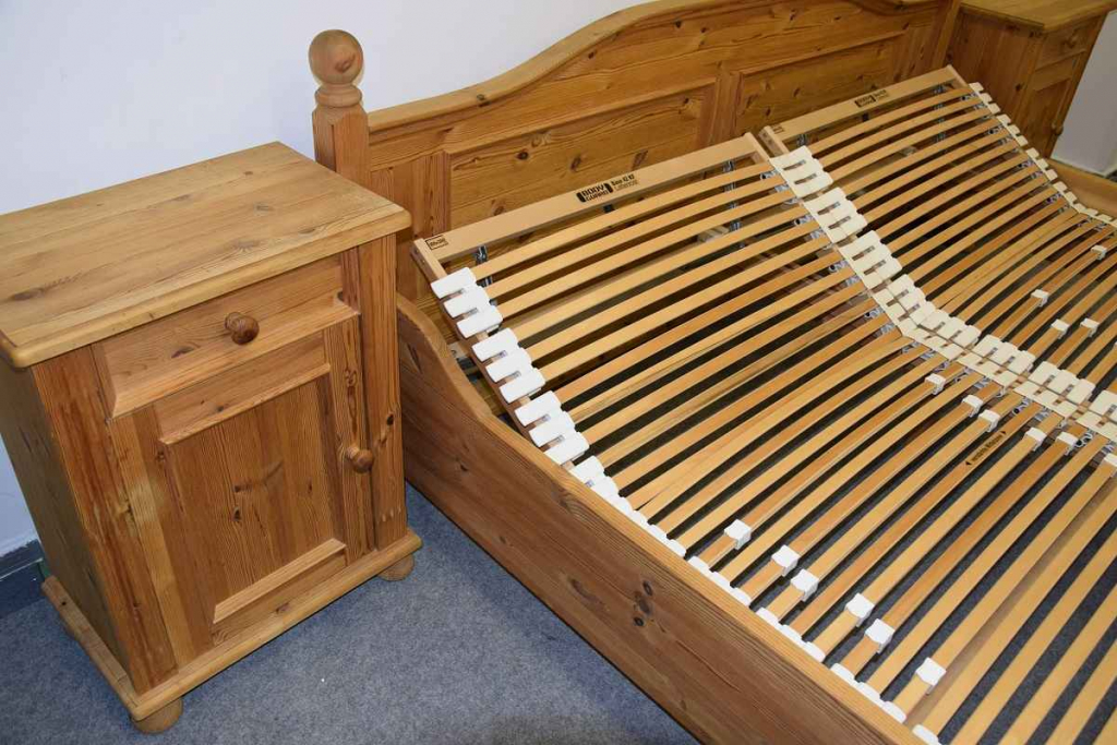 łóżko z materacami i szafkami - komplet jak nowy Olsztyn - zdjęcie 4