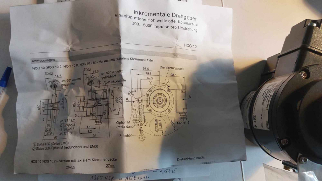 Enkoder inkrementalny HOG 10 firmy Baumer  HOG 10 DN 1024 I  Baumer Dąbrowa Górnicza - zdjęcie 2