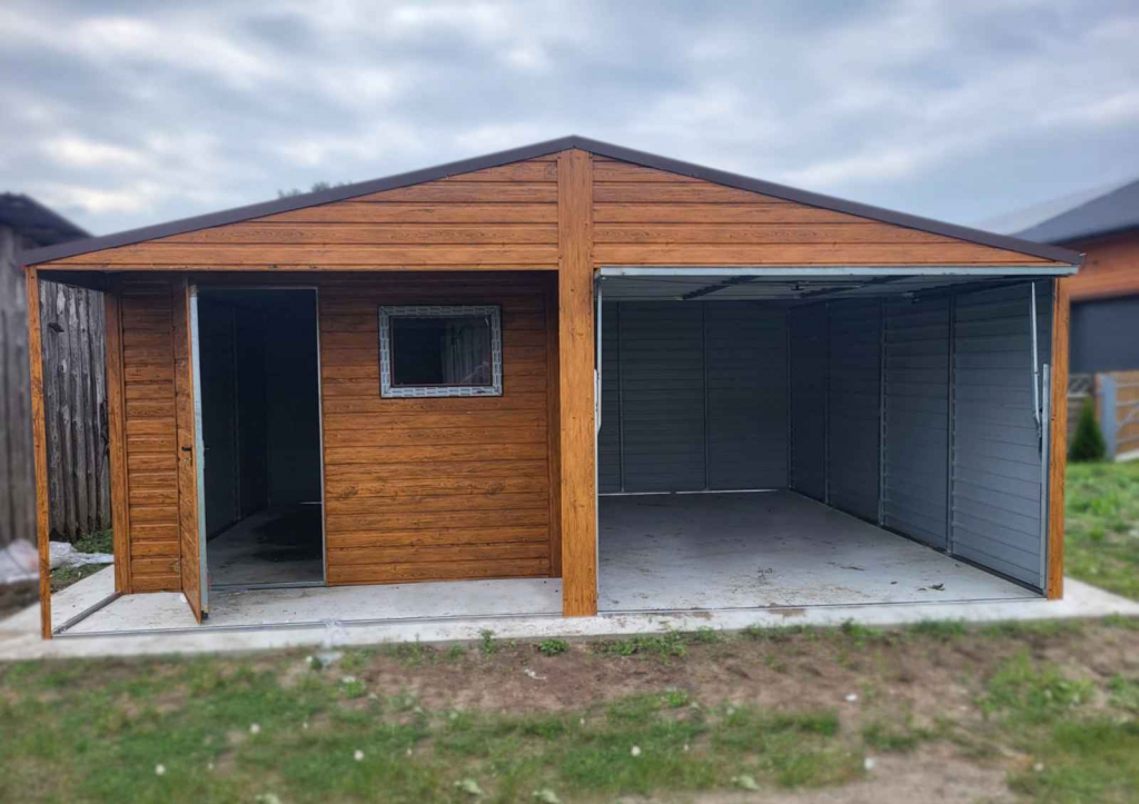 Garaż Blaszany 6x5 Dwuspadowy Drewnopodobny PREMIUM Darmowy Montaż Bełchatów - zdjęcie 5