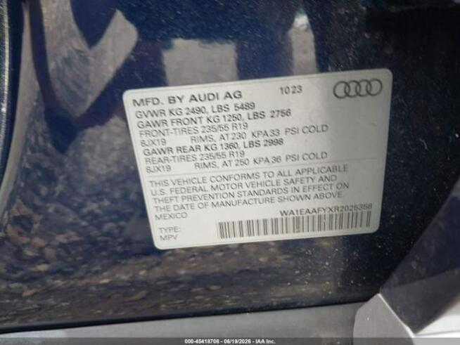 2024 AUDI Q5 PREMIUM PLUS 45 TFSI S LINE Sulejówek - zdjęcie 10