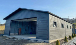 Garaż blaszany 8x8m + wiata 2m brama drzwi 4x okno rynny TS1146 Gliwice - zdjęcie 2