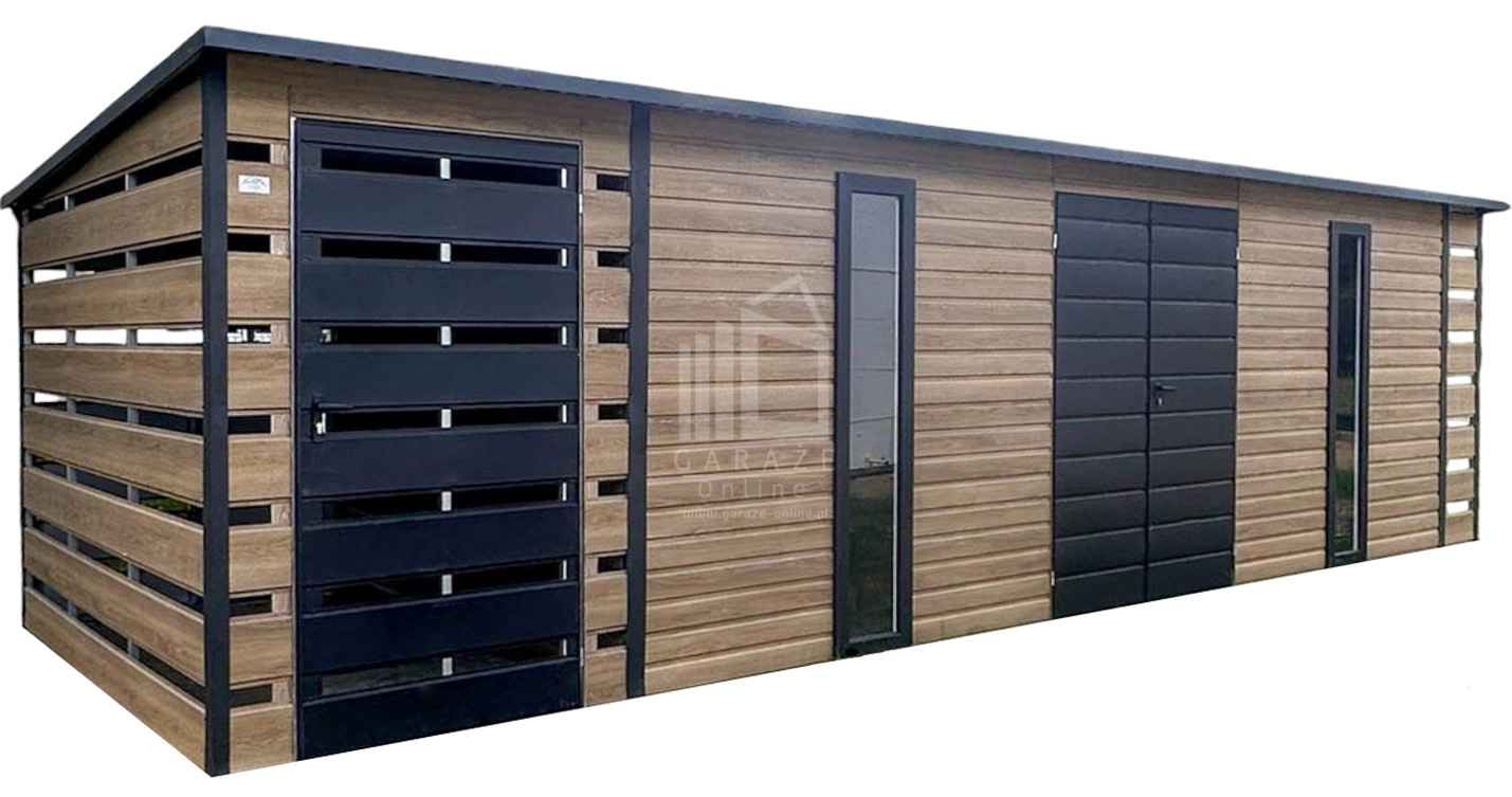 Schowek ogrodowy PREMIUM 6x2,5m wiata 0,5m wiata 1,2m drzwi ID1057 Radom - zdjęcie 1