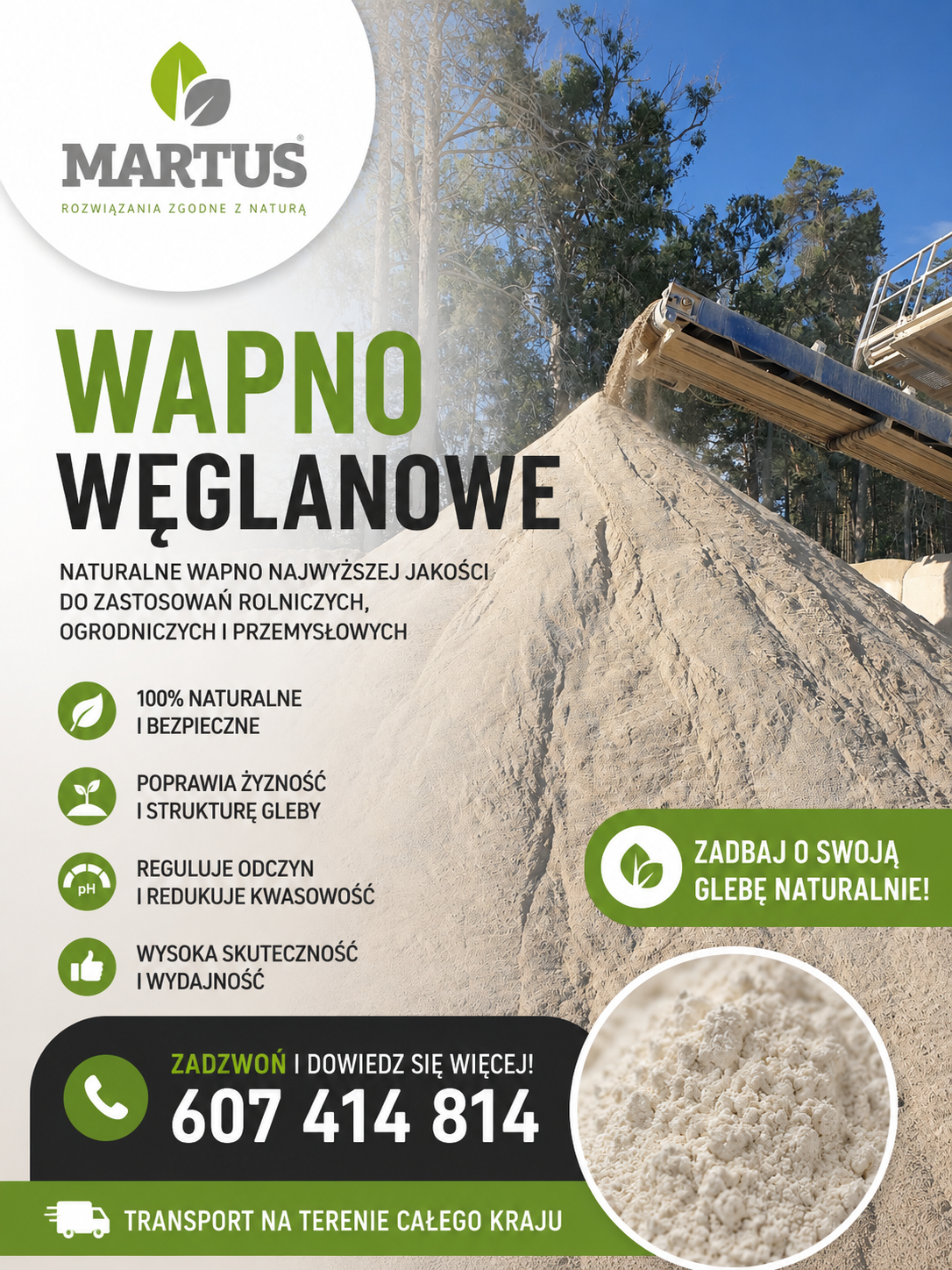WAPNO NAWOZOWE -WĘGLANOWE Z KOPALNI WAPIENIA MORAWICA Obory - zdjęcie 1