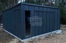 Garaż blaszany 5x5 m brama drzwi okno blacha na rąbek dach GP742 Żary - zdjęcie 2