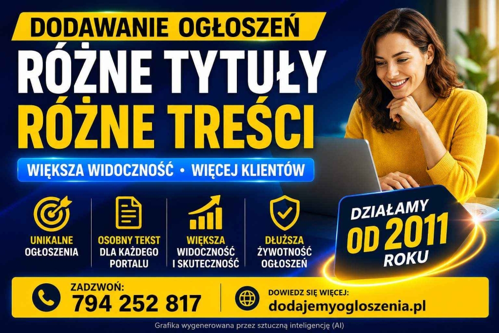 Dodawanie ogłoszeń - każde z innym tytułem i inną treścią Fabryczna - zdjęcie 1