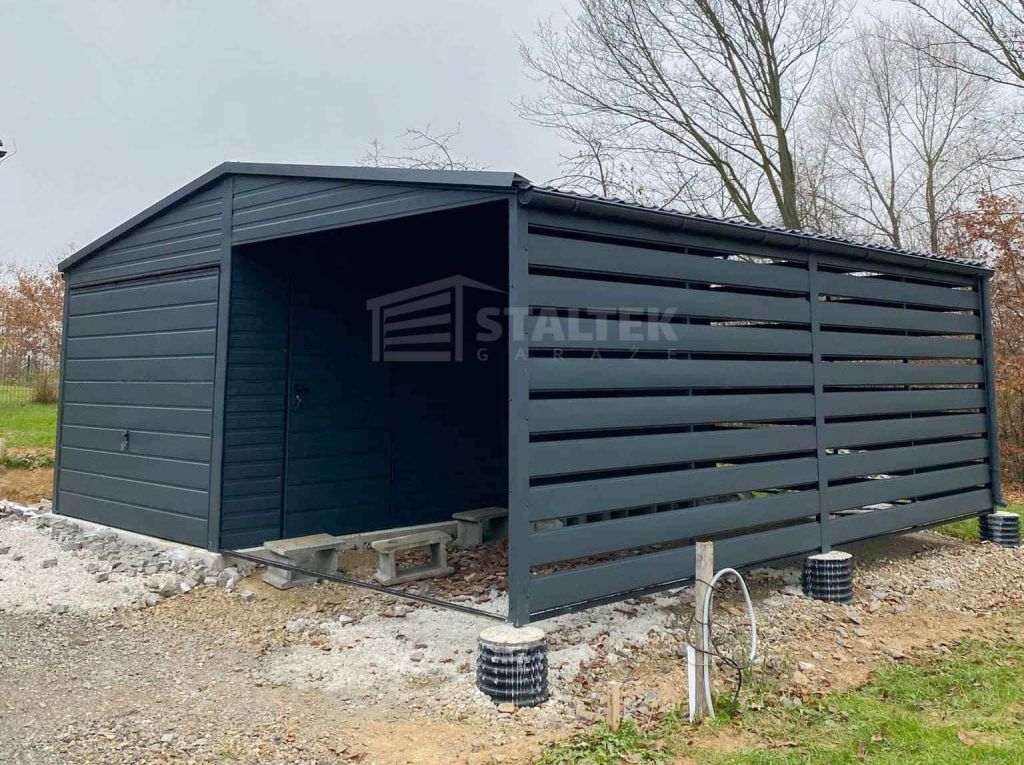 Garaż blaszany 3x6m wiata 3m Brama drzwi Dach  blachodachówka ST170 Ostróda - zdjęcie 4