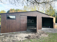 Garaż blaszany 9x6 2x Brama okno drewnopodobny Dach dwuspadowy GP137 Chełm - zdjęcie 6