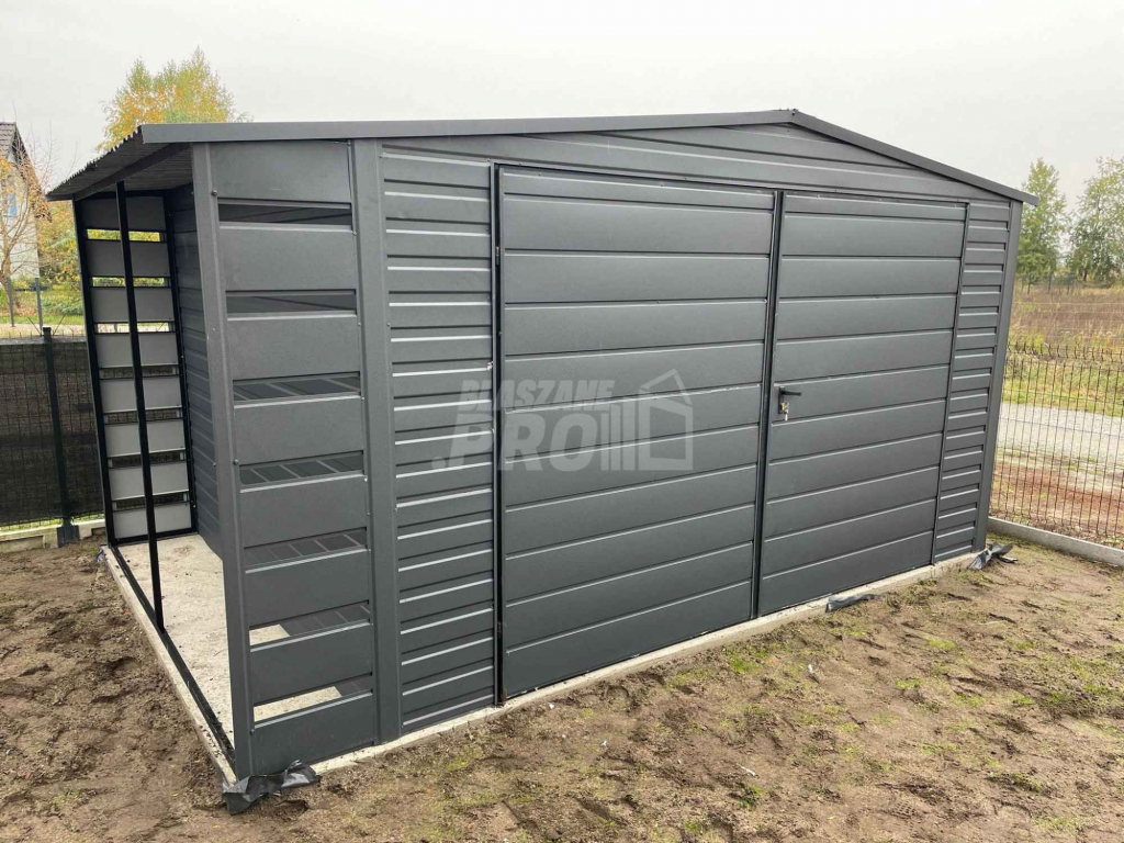 Domek Ogrodowy 4x3 + wiata Brama dwuskrzydłowa - Dach dwuspadowy GP238 Rybnik - zdjęcie 5