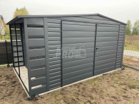 Domek Ogrodowy 4x3 + wiata Brama dwuskrzydłowa - Dach dwuspadowy GP238 Rybnik - zdjęcie 5