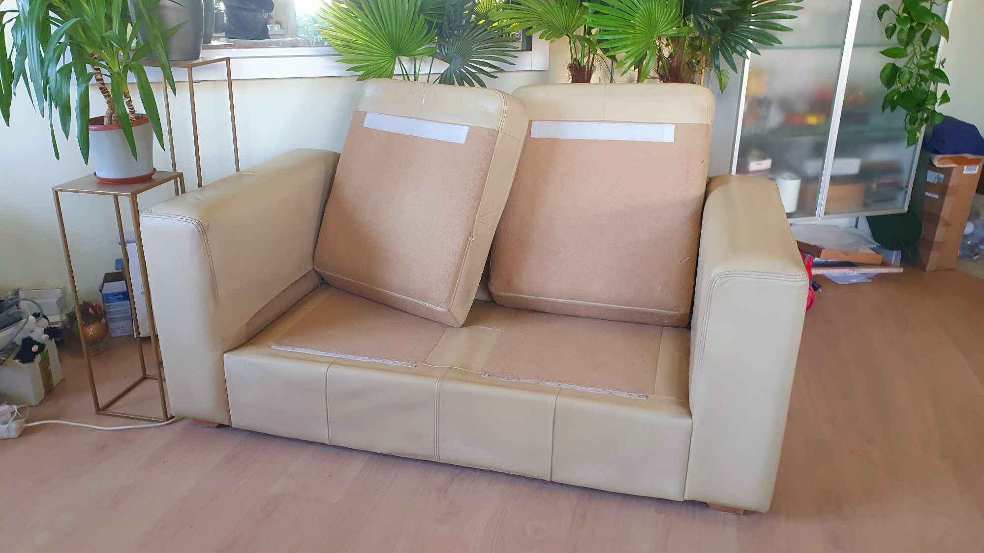 Kanapa (sofa) skórzana 167 cm b. wygodna teraz 350 zł Bemowo - zdjęcie 3