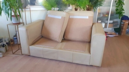 Kanapa (sofa) skórzana 167 cm b. wygodna teraz 350 zł Bemowo - zdjęcie 3