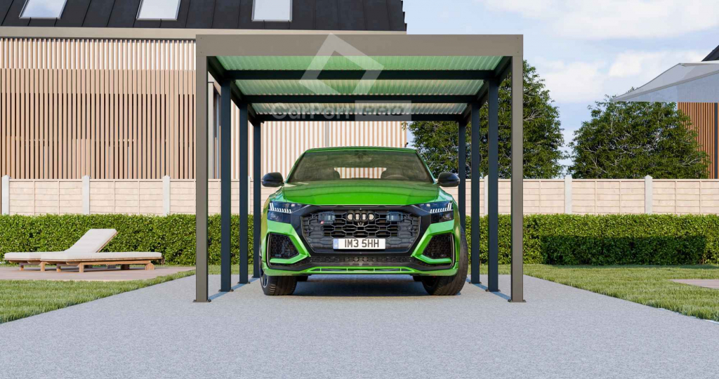 CarPort PREMIUM - wiata samochodowa 3x5 - antracyt  CP106 Gdańsk - zdjęcie 4