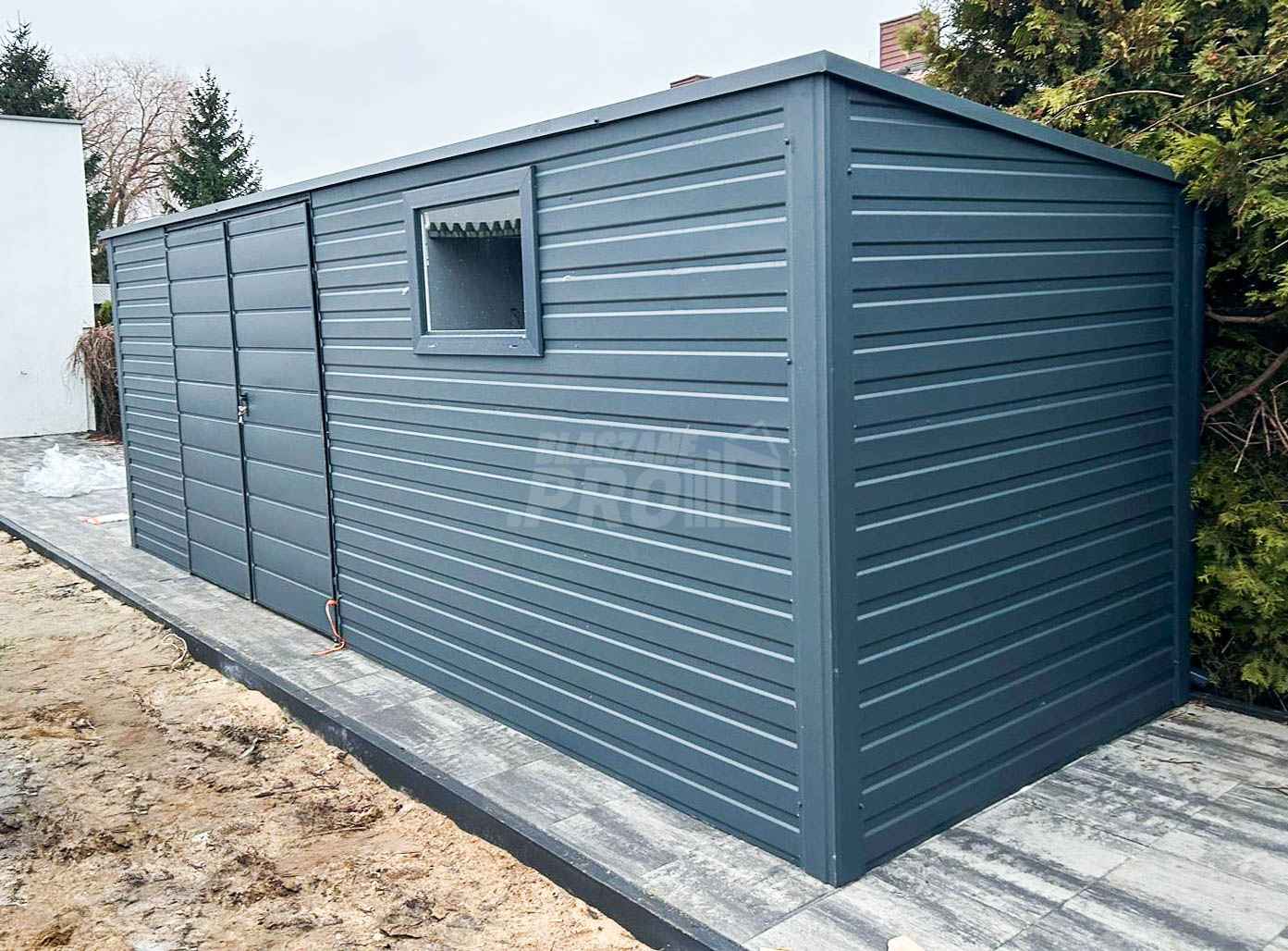 Domek Ogrodowy Garaż 6x3 Brama Dwuskrzydłowa dach Spad w tył GP256 Kłodzko - zdjęcie 4