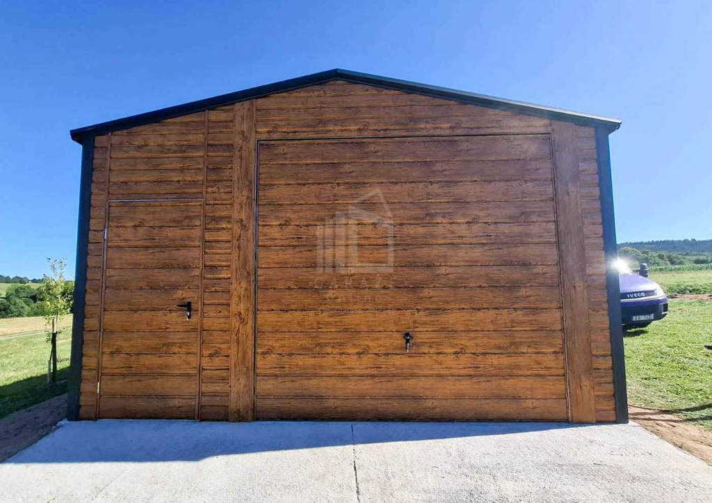 Garaż blaszany 5x6m - brama uchylna drzwi - 2x okno rynny dach  ID1100 Kołobrzeg - zdjęcie 4