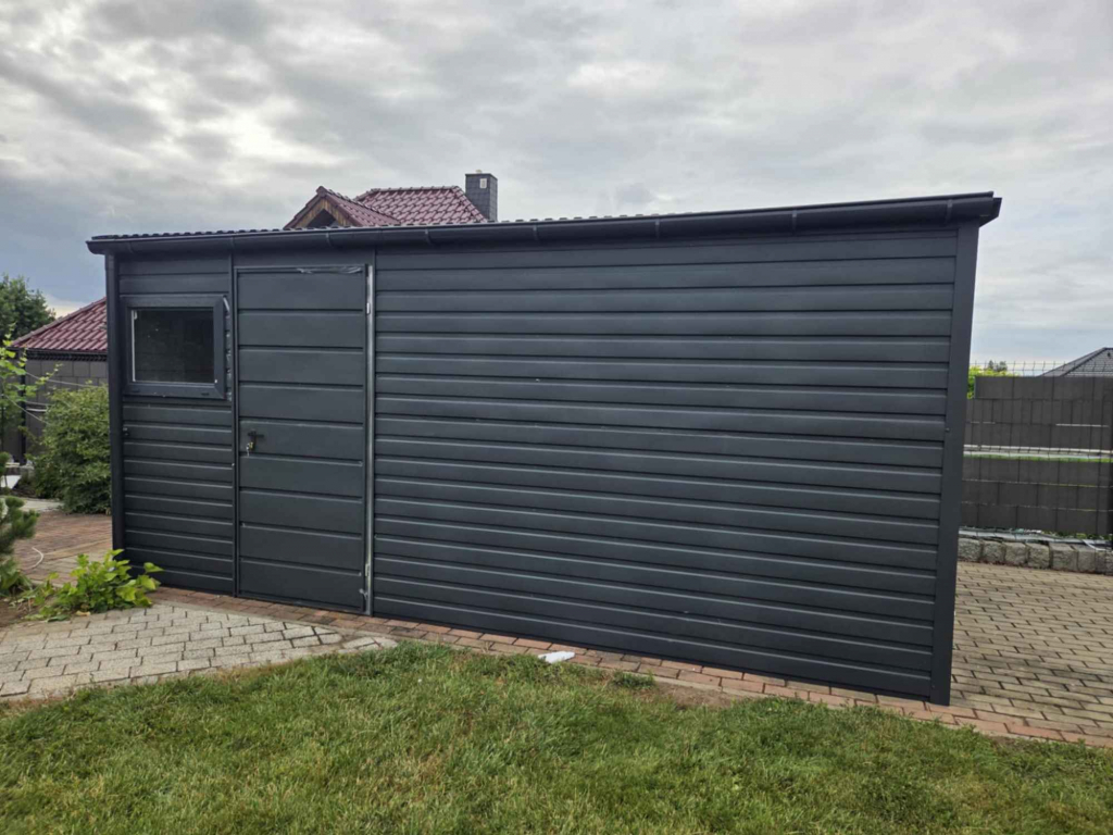 Domek Ogrodowy 5x2m Spad na tył Ciemny Grafit Mat PREMIUM Otwock - zdjęcie 2