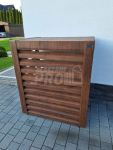 Osłona pompy ciepła 80x40x120 cm ciemny orzech GP317 Gliwice - zdjęcie 2