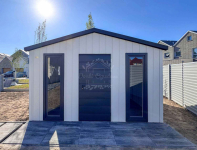 Domek ogrodowy 3x4 biały - antracyt  blachodachówka  dwuspadowy ID1160 Nowa Huta - zdjęcie 5