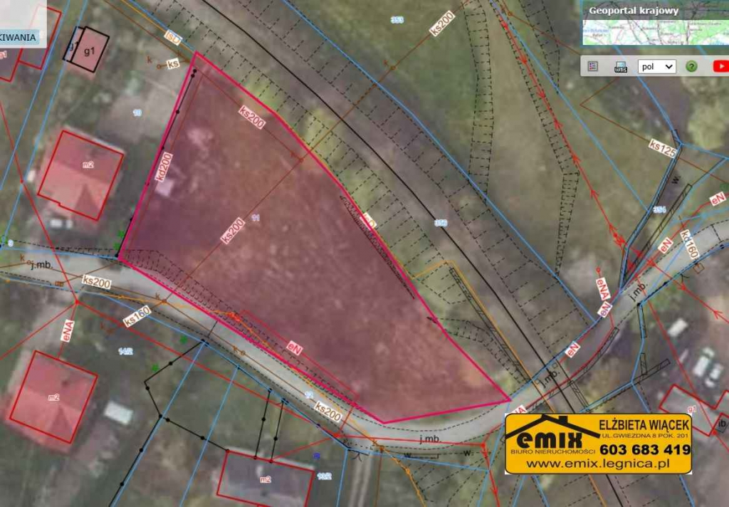 Działka budowlana 1500m2 w Starej Kraśnicy k. Świerzawy Złotoryja - zdjęcie 1